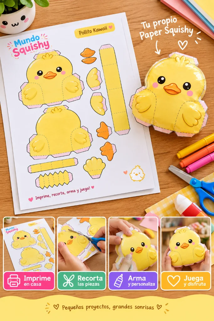 Molde Pollito Kawaii