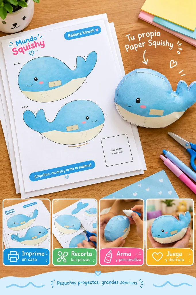Molde Ballena Kawaii